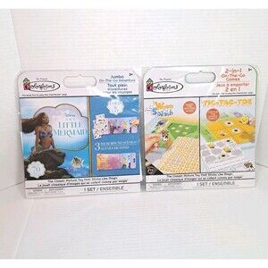 NEW Colorforms Lot 2 Sets Little Mermaid & Word Splash W/ Tic Tac Toe Stickers